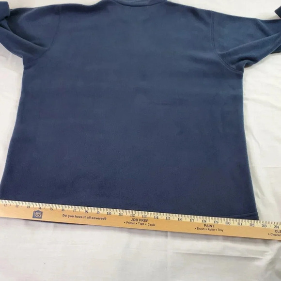 Columbia Fleece Sweater Unisex Medium Navy 1/2 Zip Mock Neck Pullover Outdoor - Picture 11 of 13